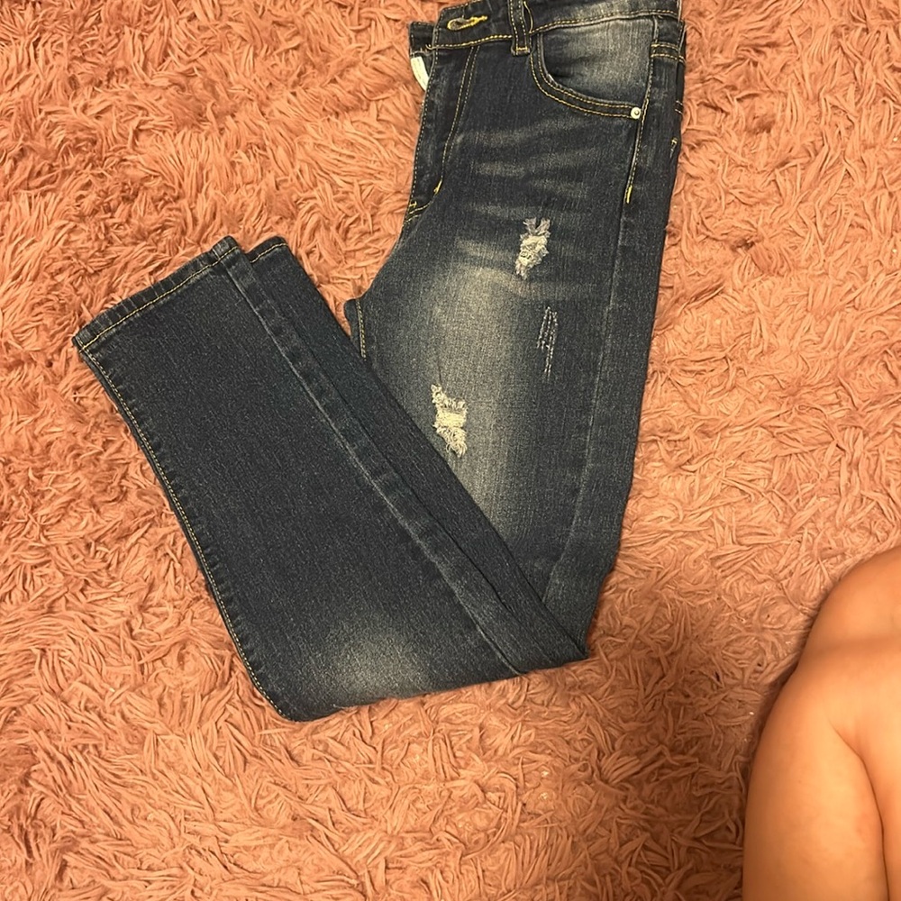 Distressed Blue Jeans for Women